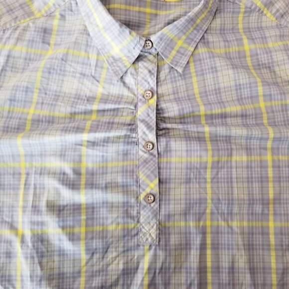 Cabela's 2XL Plaid Pullover Tunic Blouse Roll Tab - Picture 4 of 10